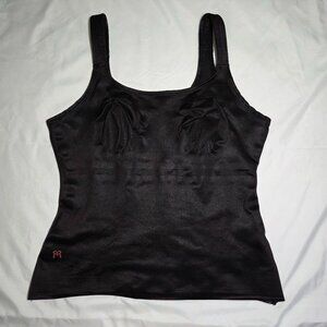 Ruby Ribbon Cami, Non-Adjustable Straps, Size 36, Black